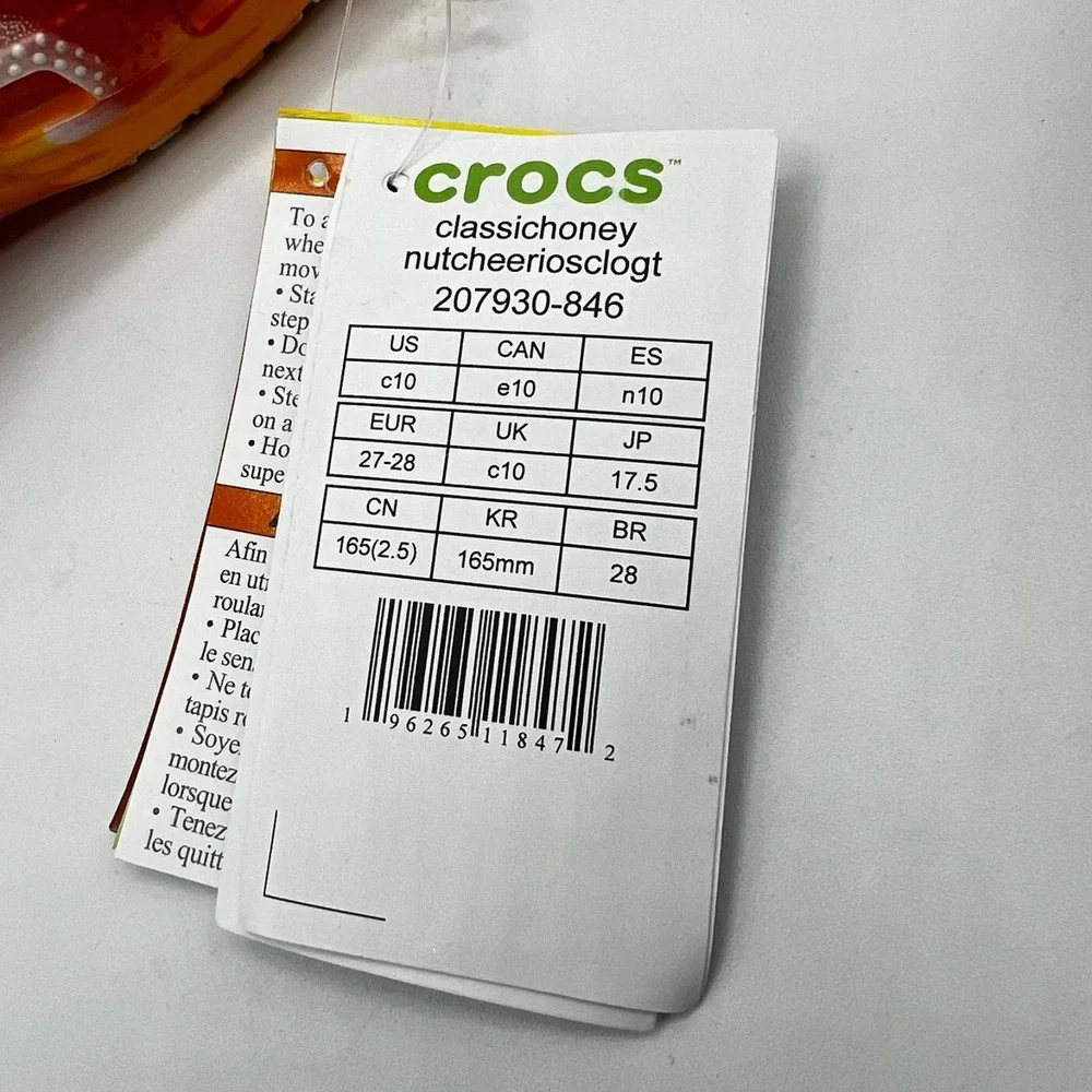 Crocs Classic Honey Nut Cheerios Clog Toddler C10 Orange Marble 207930-846 New